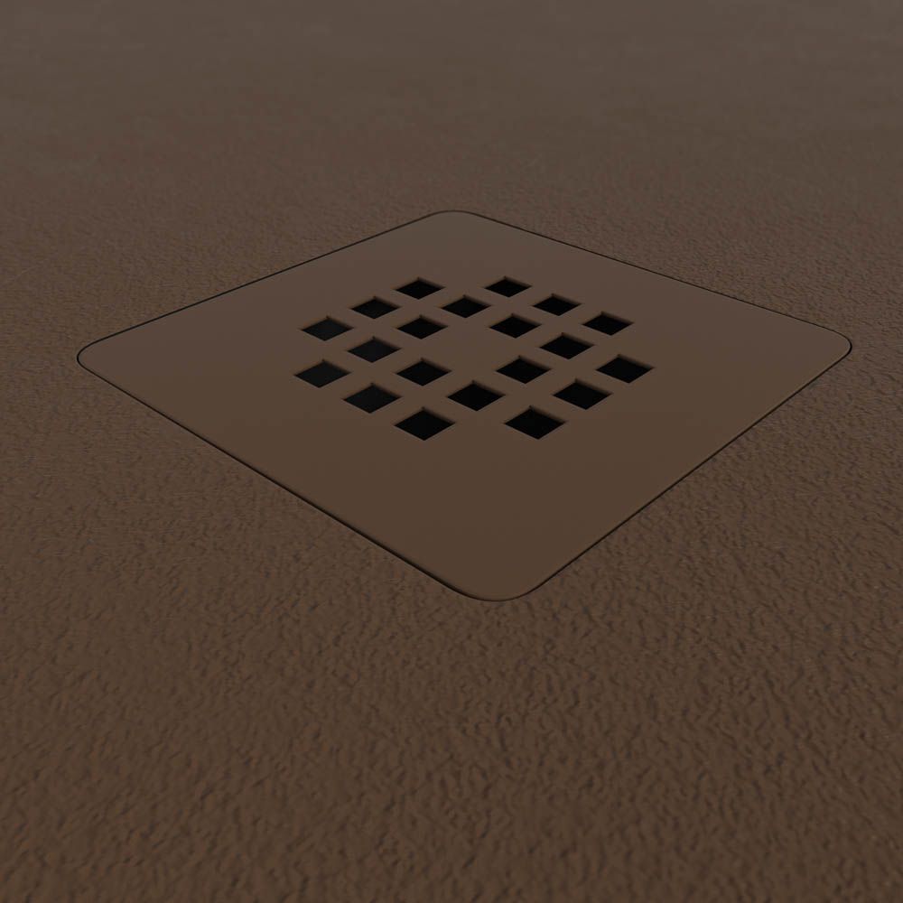Plato ducha resina Extragrande XXL con textura pizarra y antideslizante MARRON Ral 8014 - Imagen 4