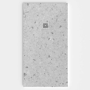 Plato de ducha efecto Terrazo BLUE - antideslizante STONE 3D moderno