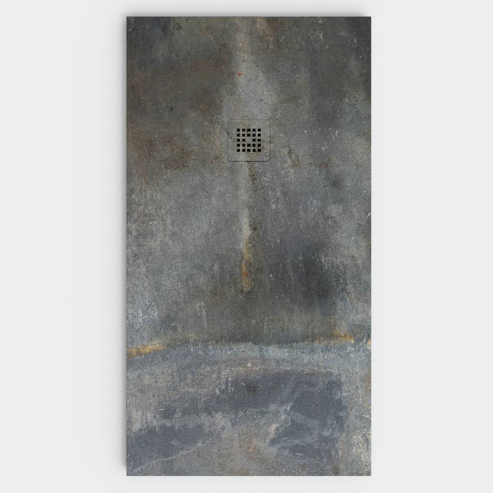 Plato de ducha resina textura pizarra Efecto Cemento Raw - antideslizante STONE 3D moderno