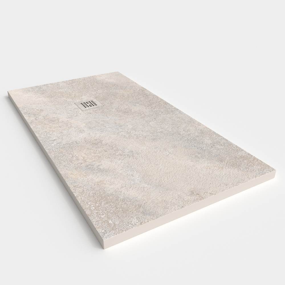 Plato de ducha resina textura pizarra Efecto Cemento Look- antideslizante STONE 3D moderno - Imagen 3