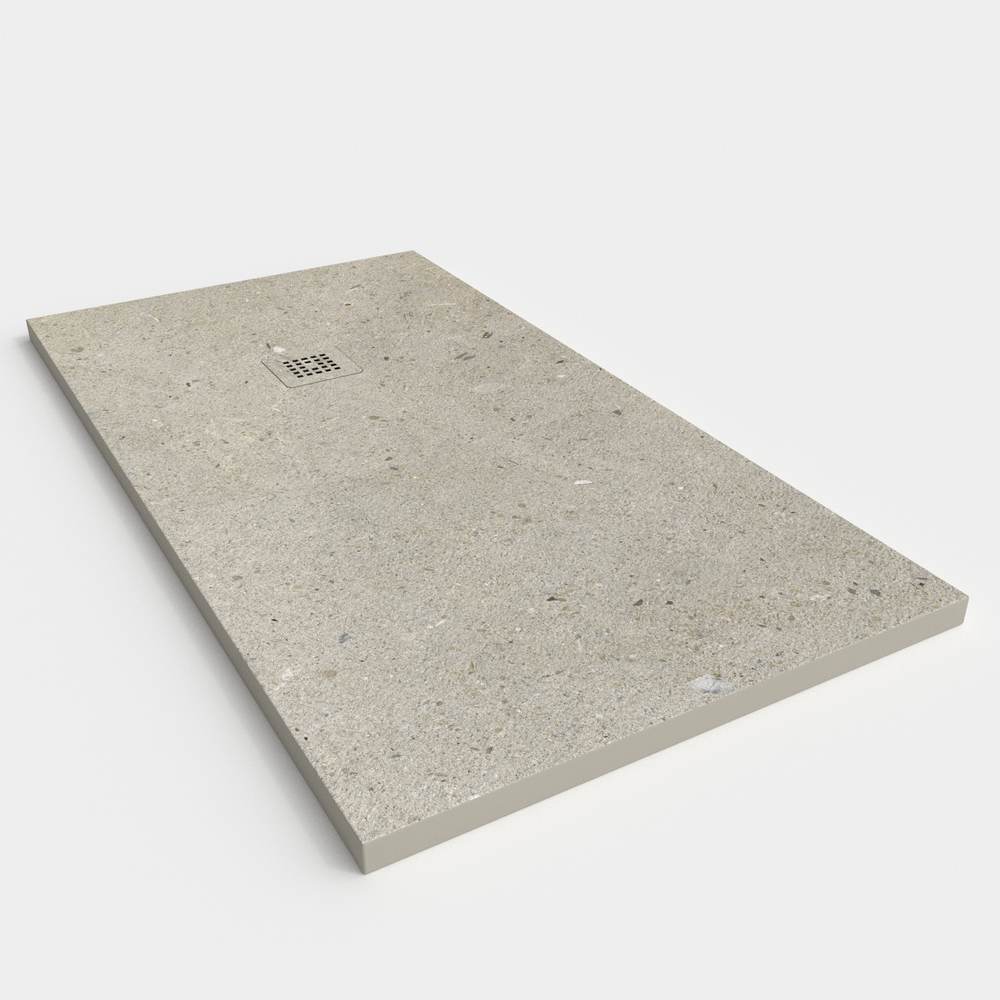 Plato de ducha resina textura pizarra Efecto Cemento Chic antideslizante STONE 3D moderno - Imagen 3