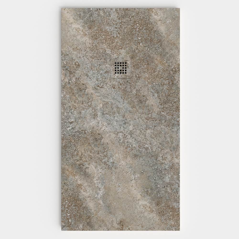 Plato de ducha resina textura pizarra Efecto Cemento Soft antideslizante STONE 3D moderno