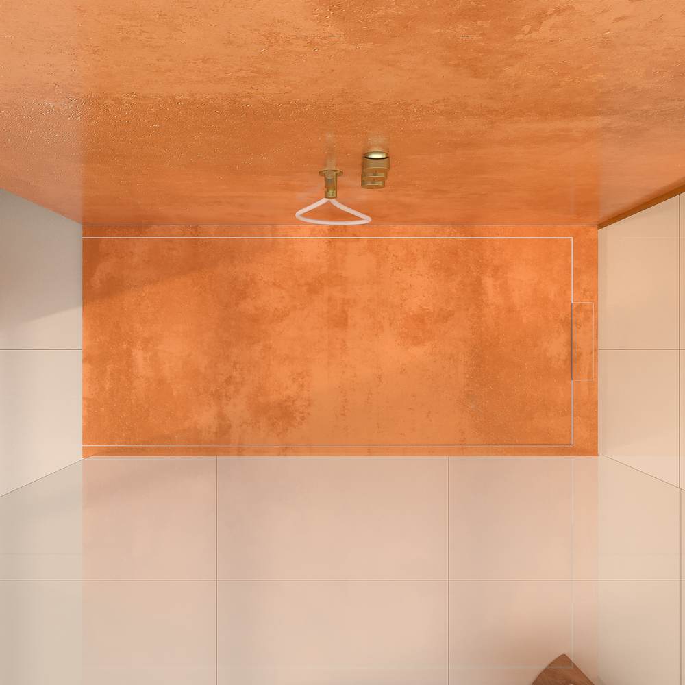 Panel de revestimiento para pared de baño MSCOMPACT efecto cemento COBRE - Imagen 3