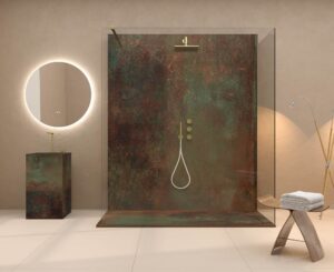 Panel de revestimiento para pared de baño MSCOMPACT efecto cemento SAVANA