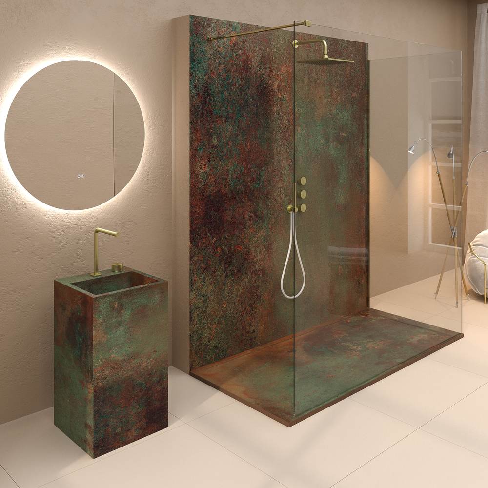 Panel de revestimiento para pared de baño MSCOMPACT efecto cemento SAVANA - Imagen 2