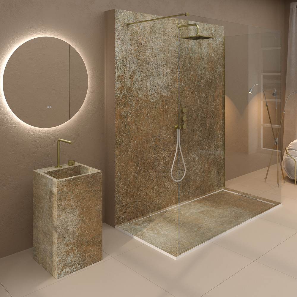 Panel de revestimiento para pared de baño MSCOMPACT efecto cemento TIRA - Imagen 2