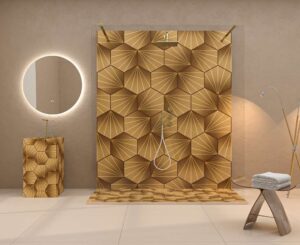 Panel de revestimiento para pared de baño MSCOMPACT efecto tendencia PIEDI