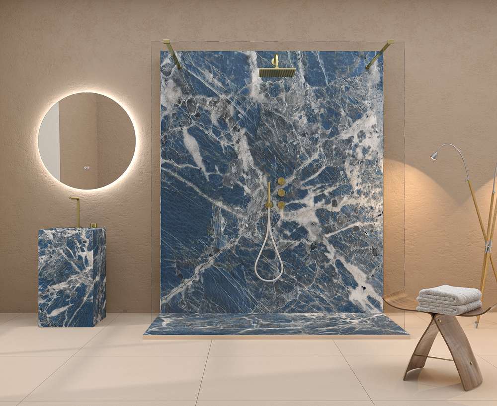 Panel de revestimiento para pared de baño MSCOMPACT efecto mármol ALABAMA - Imagen 2