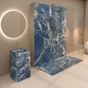 Panel de revestimiento para pared de baño MSCOMPACT efecto mármol ALABAMA