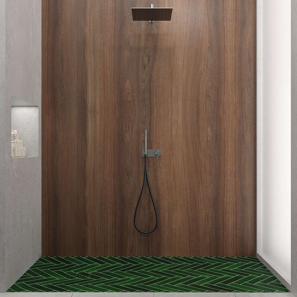 Panel de revestimiento para pared de baño MSCOMPACT efecto madera ALLOY