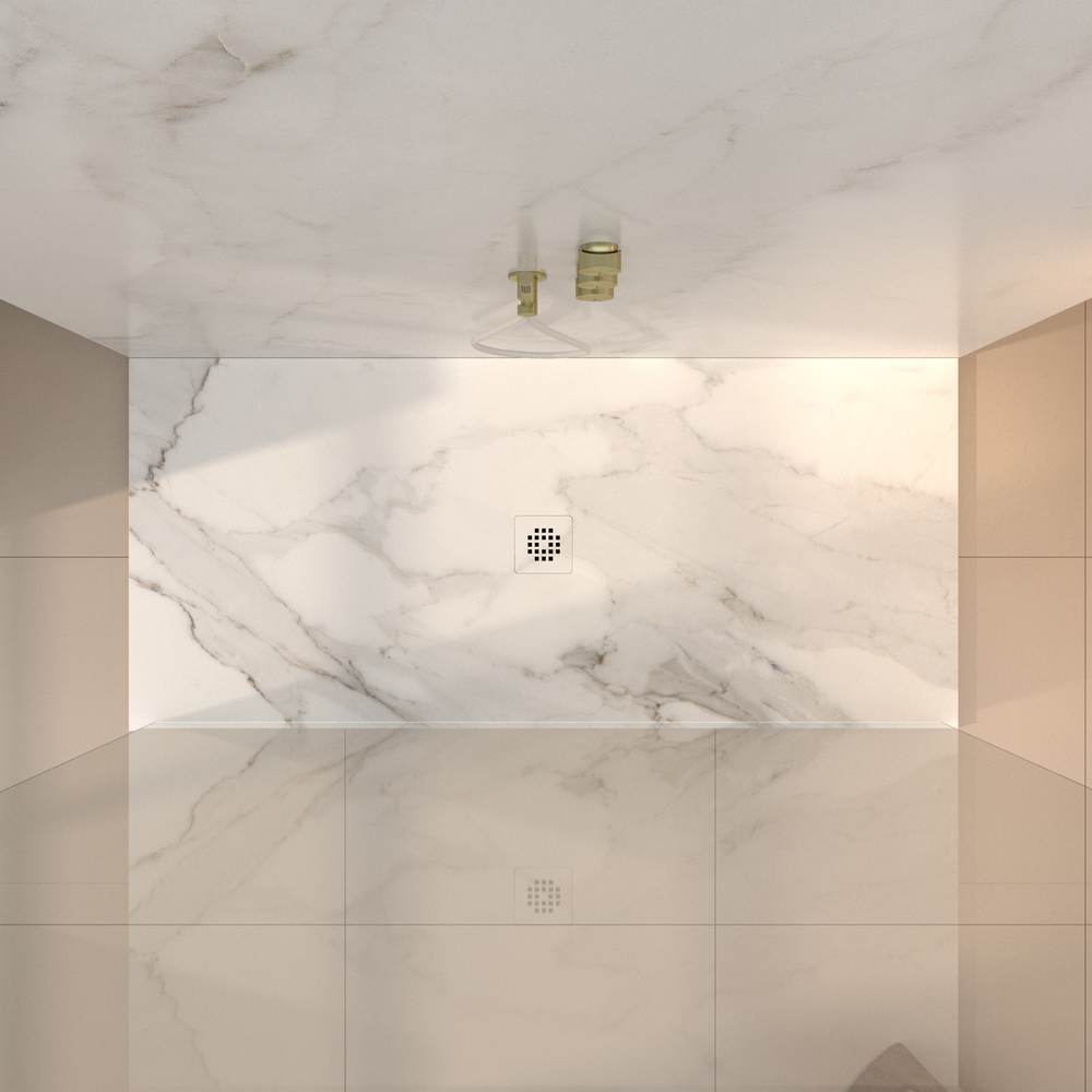 Panel de revestimiento para pared de baño MSCOMPACT efecto mármol ARABESCATO - Imagen 3