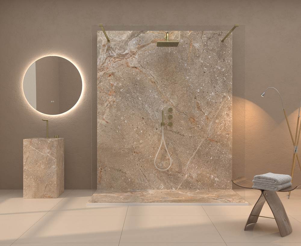 Panel de revestimiento para pared de baño MSCOMPACT efecto mármol CORALITO - Imagen 2