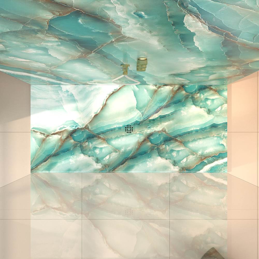 Panel de revestimiento para pared de baño MSCOMPACT efecto mármol GREEN - Imagen 3