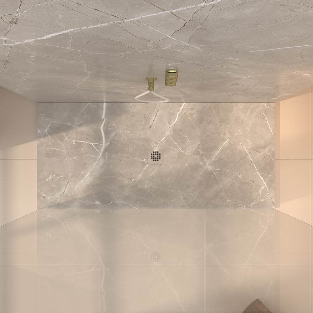 Panel de revestimiento para pared de baño MSCOMPACT efecto mármol GRIGIO - Imagen 2