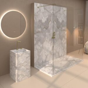 Panel de revestimiento para pared de baño MSCOMPACT efecto mármol NAPOLEÓN