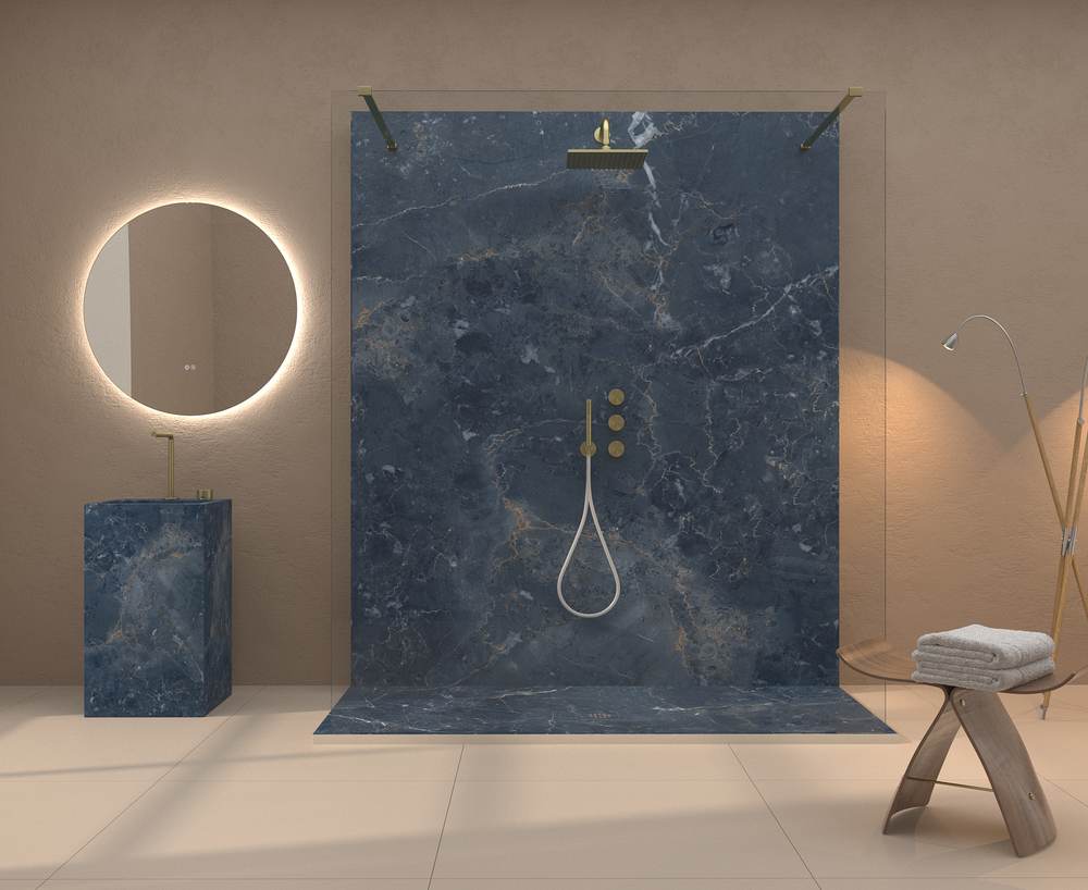 Panel de revestimiento para pared de baño MSCOMPACT efecto mármol ZARK - Imagen 2