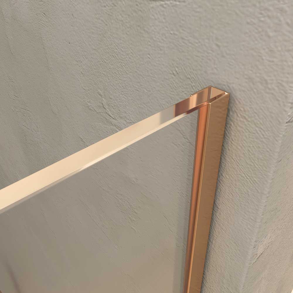 Fijo de ducha mampara ZEN perfil COBRE MATE - Vidrio 10 MM con tratamiento anti-cal incluido - Imagen 3