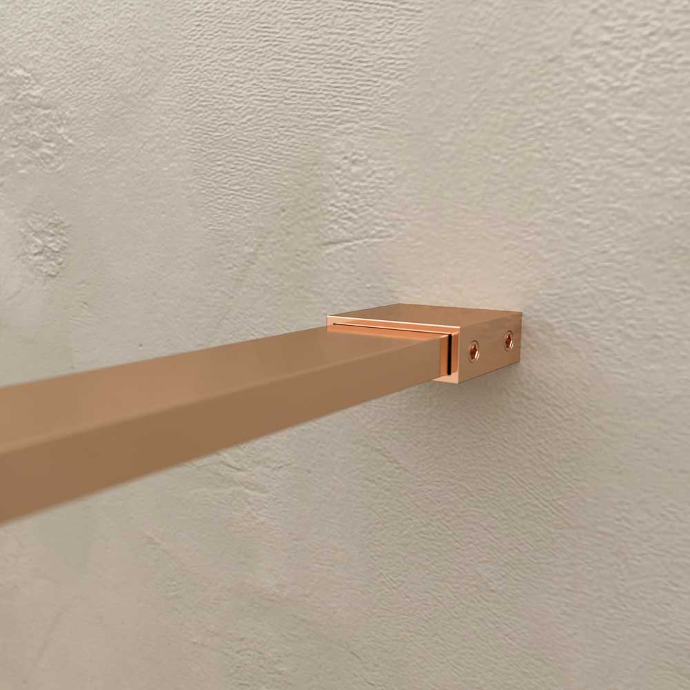 Fijo de ducha mampara ZEN perfil COBRE MATE - Vidrio 10 MM con tratamiento anti-cal incluido - Imagen 4