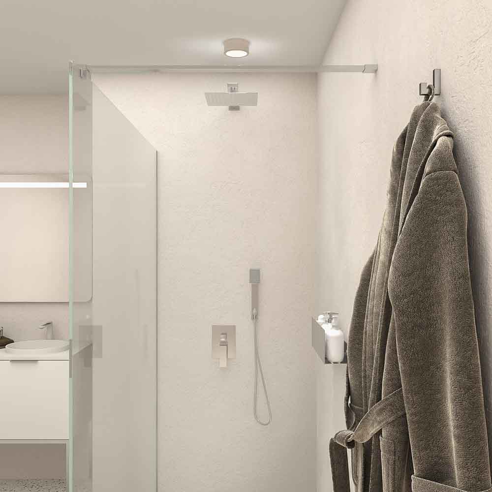 Fijo de ducha mampara ZEN perfil acero inoxidable - Vidrio 10 MM con tratamiento anti-cal incluido - Imagen 4