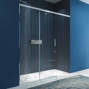 Mampara de ducha BASIC FREE 1 fijo - 1 puerta corredera sin cierre a pared