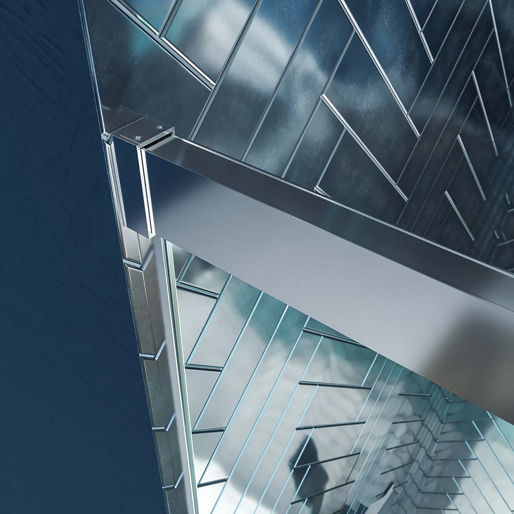 Mampara de ducha BASIC FREE 1 fijo - 1 puerta corredera sin cierre a pared - Imagen 6