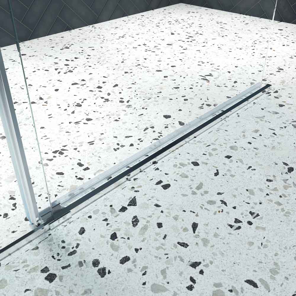 Mampara de ducha BASIC FREE 1 fijo - 1 puerta corredera sin cierre a pared - Imagen 4