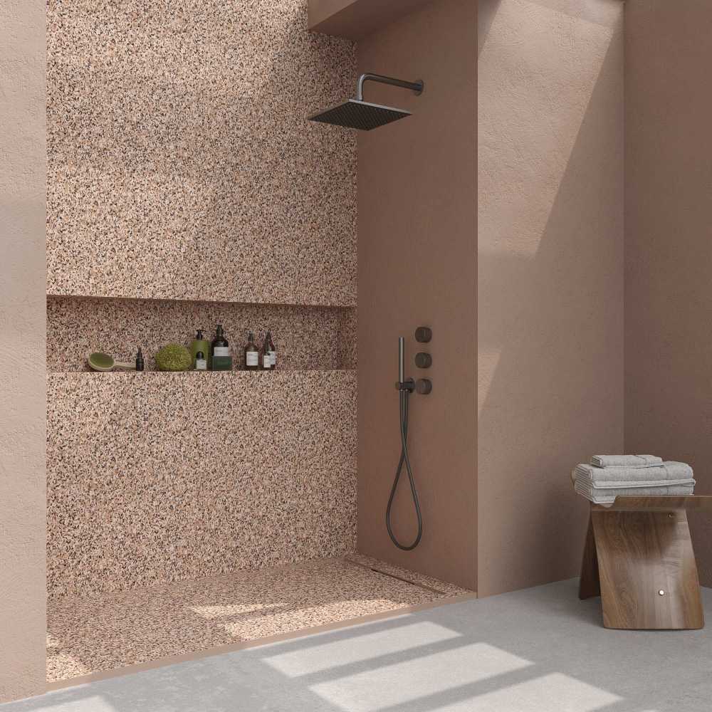 Panel de revestimiento para pared de baño MSCOMPACT efecto terrazo LATI - Imagen 4