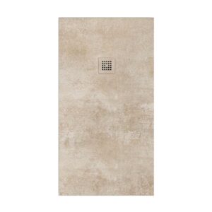 Plato de ducha resina textura pizarra acabado efecto Cemento Turba y otros colores - antideslizante STONE 3D moderno