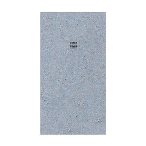 Plato de ducha resina textura pizarra acabado efecto Terrazo GRAVIN - antideslizante STONE 3D moderno