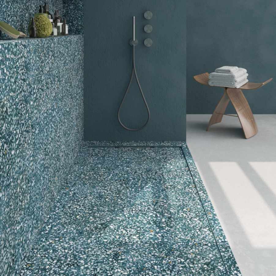 Panel de revestimiento para pared de baño MSCOMPACT efecto terrazo BISSAZA - Imagen 3