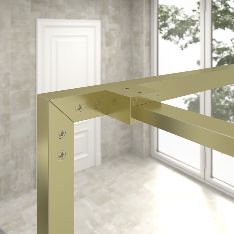 Fijo de
ducha a medida mampara LINE L con perfilería enmarcada 3 cuerpos - Vidrio 4
MM con tratamiento anti-cal incluido- Brazo sujeción acero inox - Imagen 5