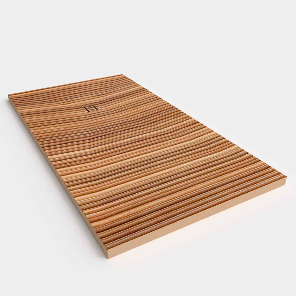 Plato de ducha resina textura pizarra acabado efecto Madera Berdsaye - antideslizante STONE 3D moderno - Imagen 2