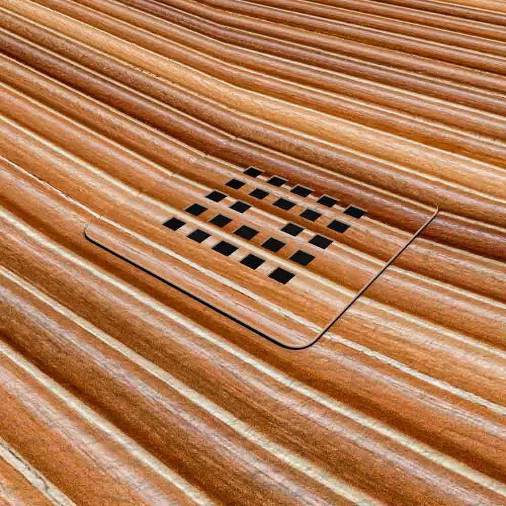 Plato de ducha resina textura pizarra acabado efecto Madera Berdsaye - antideslizante STONE 3D moderno - Imagen 3