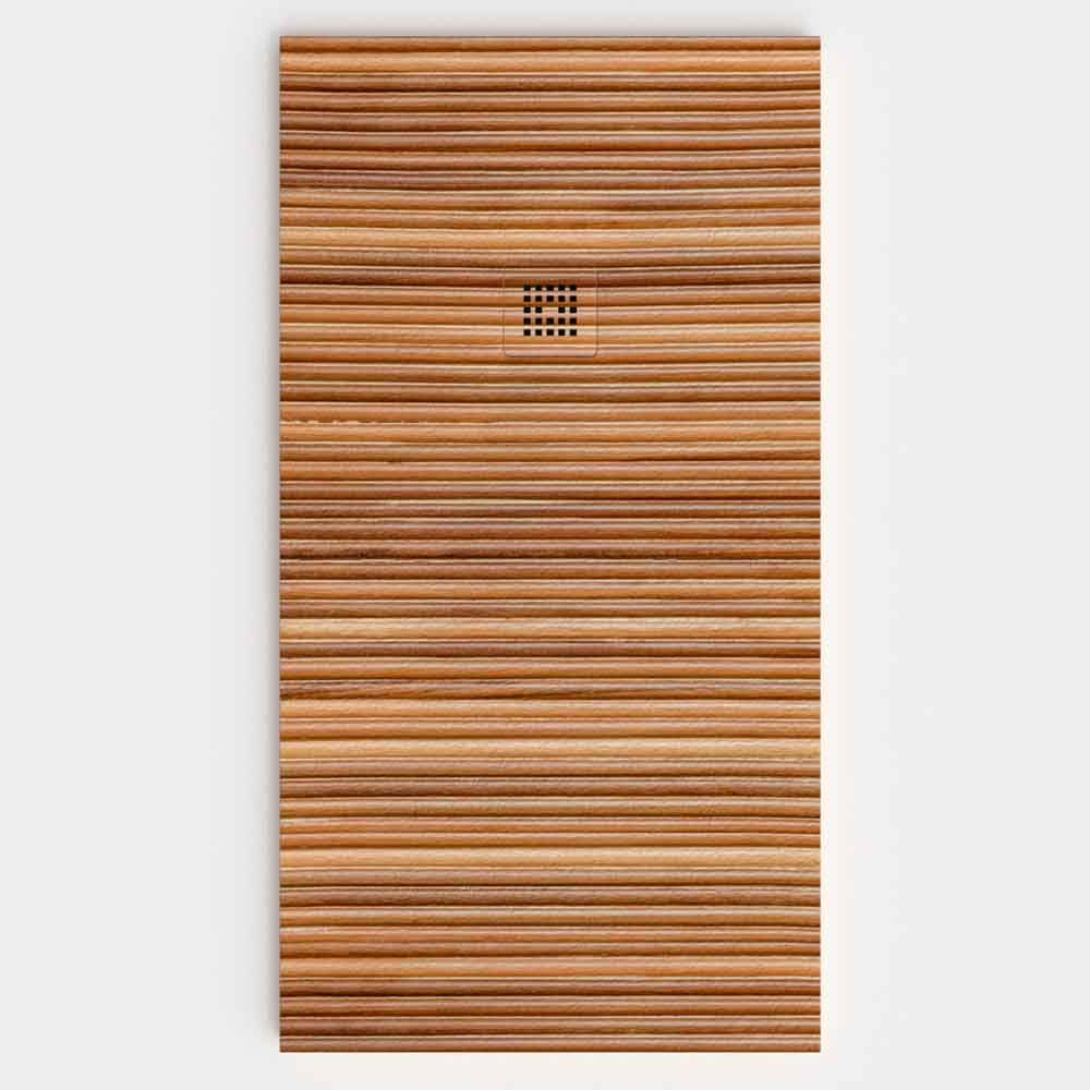 Plato de ducha resina textura pizarra acabado efecto Madera Berdsaye - antideslizante STONE 3D moderno