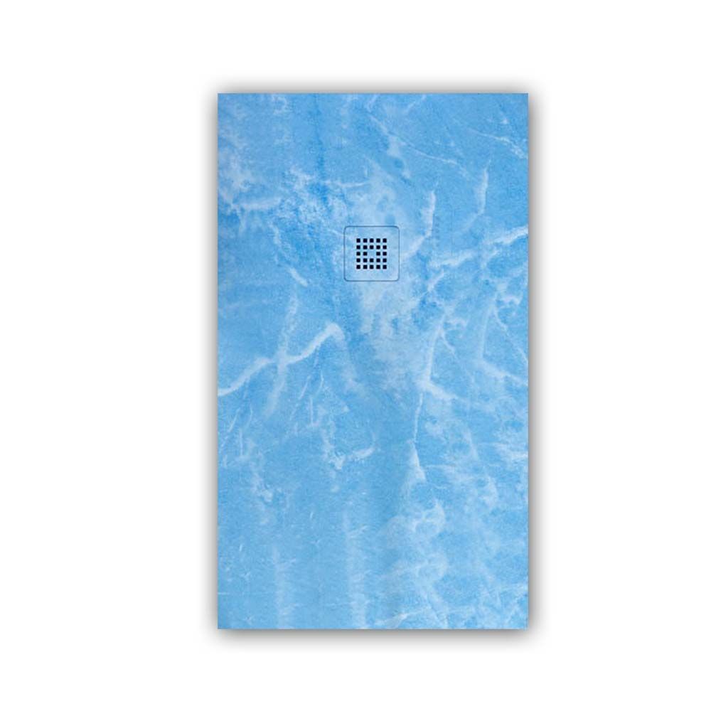 Plato de ducha resina textura pizarra. Efecto en Mármol Emperador Azul y otros acabados - antideslizante STONE 3D moderno