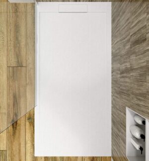 Plato ducha resina enmarcado SYSTEM Blanco - colores a elegir - textura pizarra - antibacteriano y antideslizante