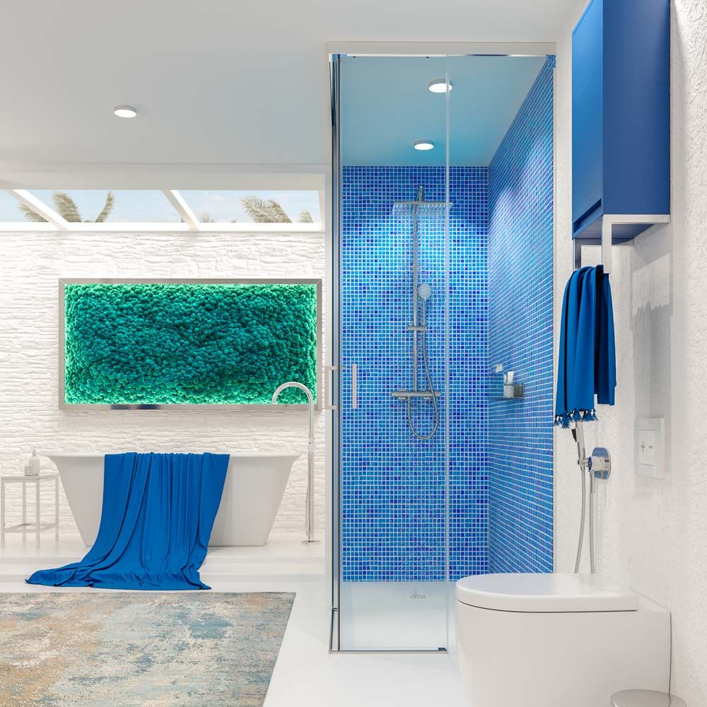 Mampara de ducha TECH HIGH rectangular 2 fijos - 2 puertas correderas vidrio 8 mm ACERO INOXIDABLE fabricada a techo - Imagen 11