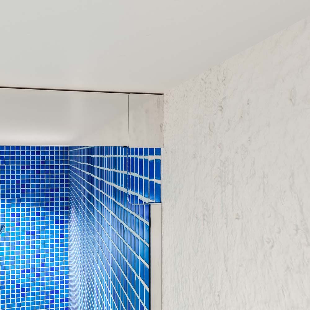 Mampara de ducha TECH HIGH rectangular 2 fijos - 2 puertas correderas vidrio 8 mm ACERO INOXIDABLE fabricada a techo - Imagen 3