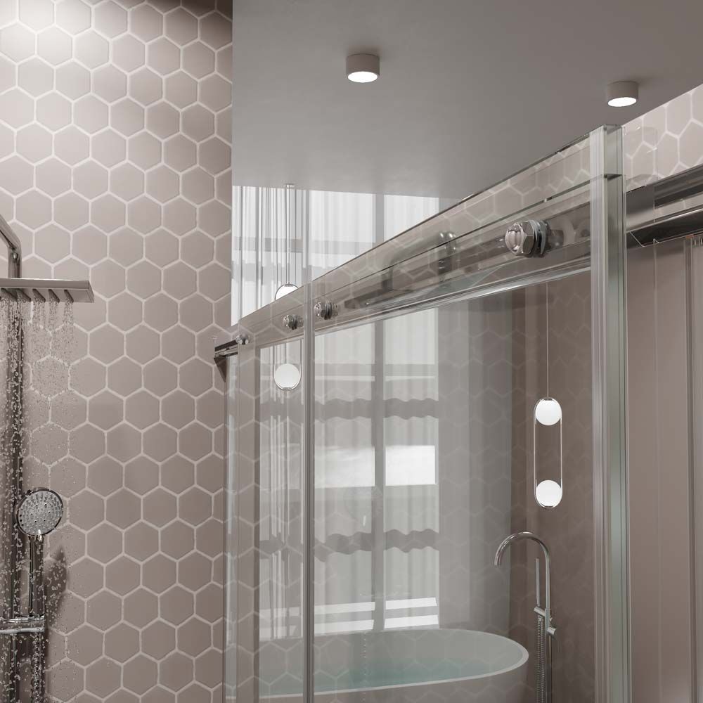 Mampara de ducha TECH STEEL frontal 2 fijos - 2 puertas correderas vidrio 8 mm. ACERO INOXIDABLE - Imagen 6