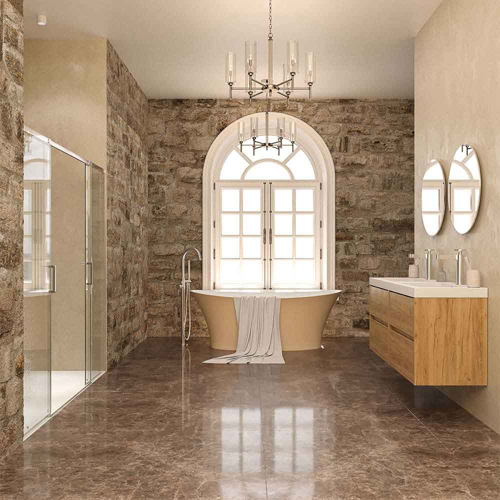 Mampara de ducha AXER frontal 2 fijos - 2 puertas correderas vidrio 6 mm. ACERO INOXIDABLE - Imagen 2