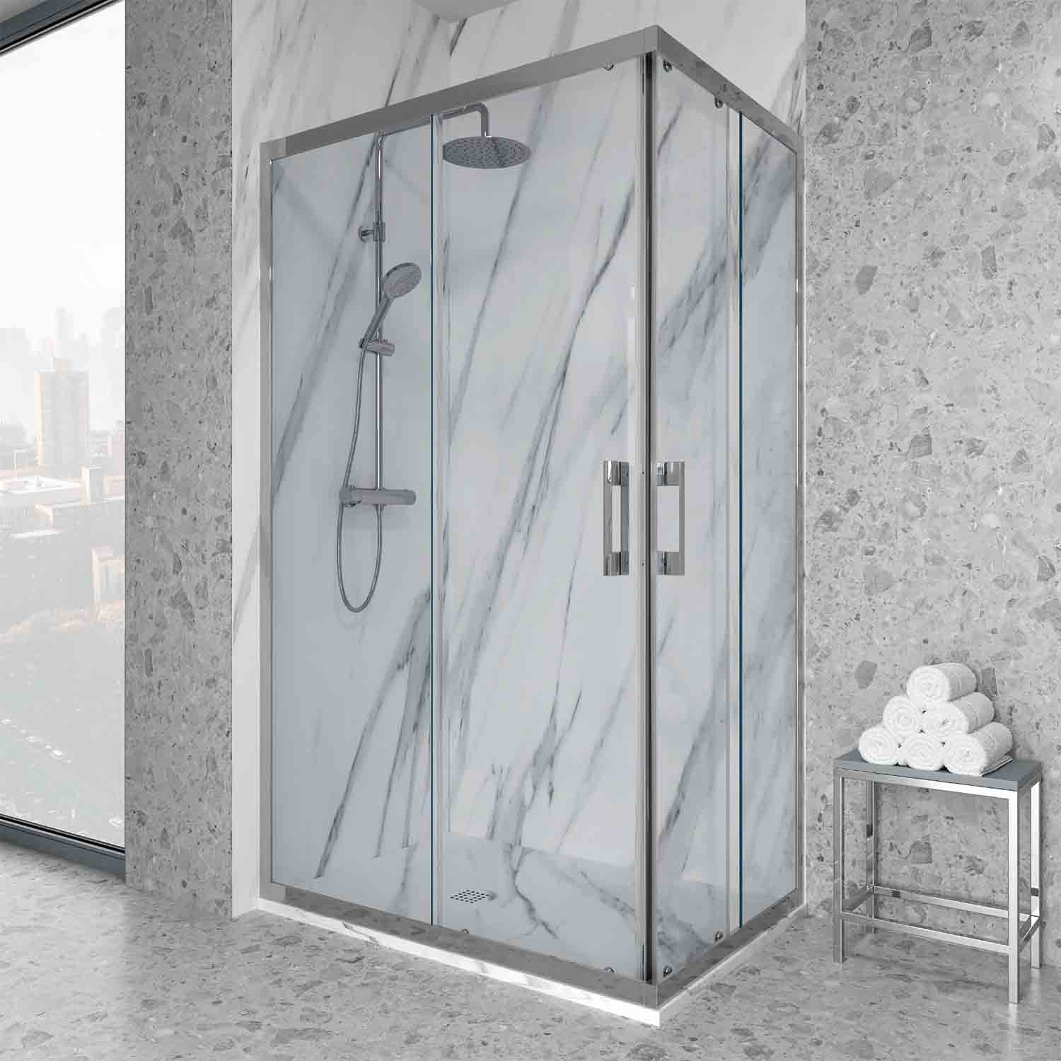 Plato de ducha resina textura pizarra. Efecto en Mármol Calacatta y otros acabados - antideslizante STONE 3D moderno - Imagen 3