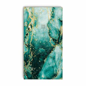 Plato de ducha resina textura pizarra. Efecto en Mármol Forest verde y otros acabados - antideslizante STONE 3D moderno