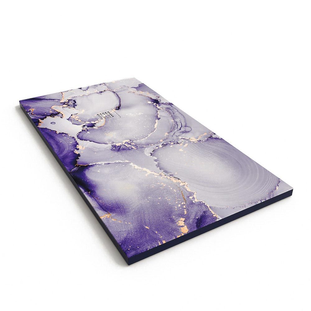 Plato de ducha resina textura pizarra. Efecto en Mármol Forest violeta planta y otros acabados - antideslizante STONE 3D moderno - Imagen 2