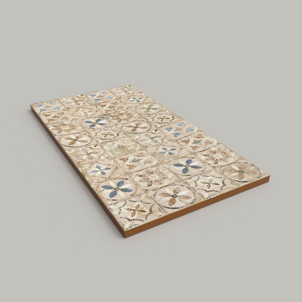 Plato de ducha resina textura pizarra. Efecto en Hidráulico Navona - antideslizante STONE 3D moderno - Imagen 2