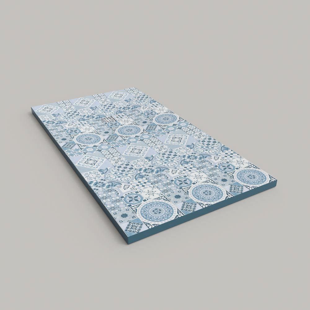 Plato de ducha resina textura pizarra. Efecto en Hidráulico Star Blue - antideslizante STONE 3D moderno - Imagen 2