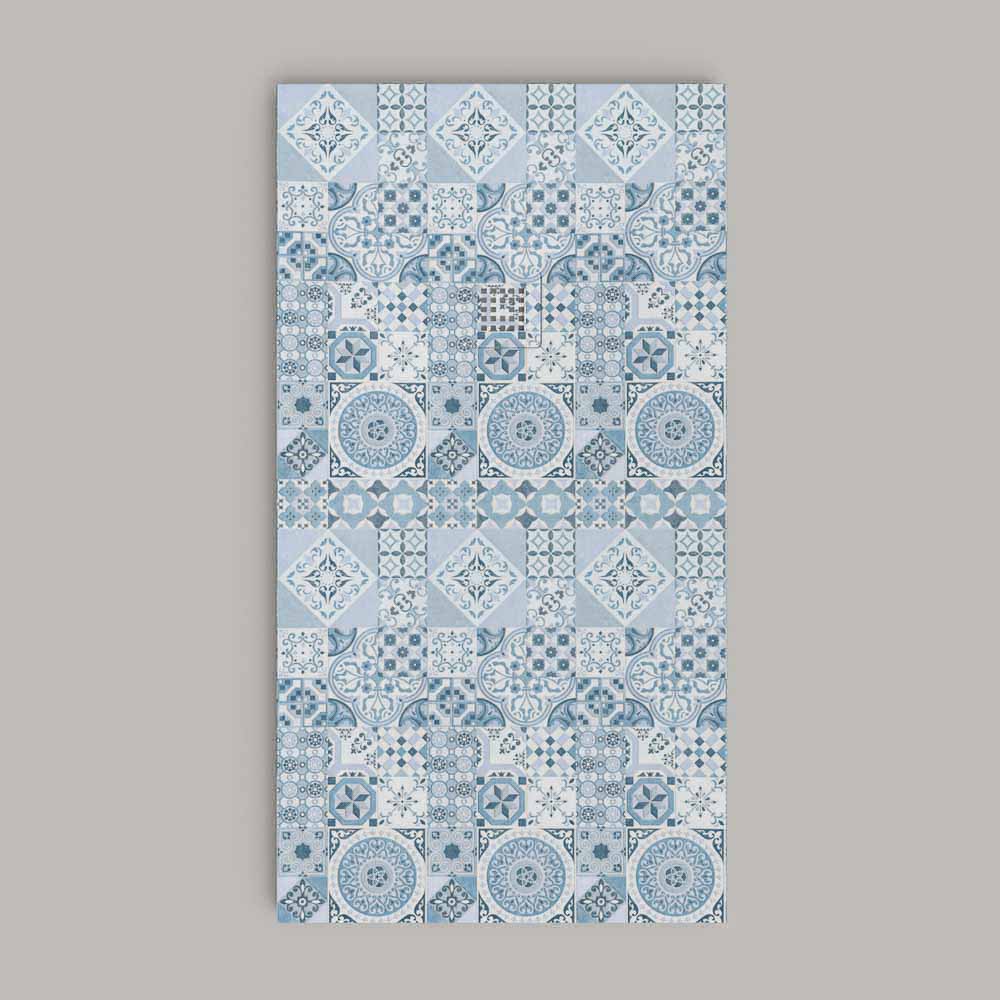 Plato de ducha resina textura pizarra. Efecto en Hidráulico Star Blue - antideslizante STONE 3D moderno