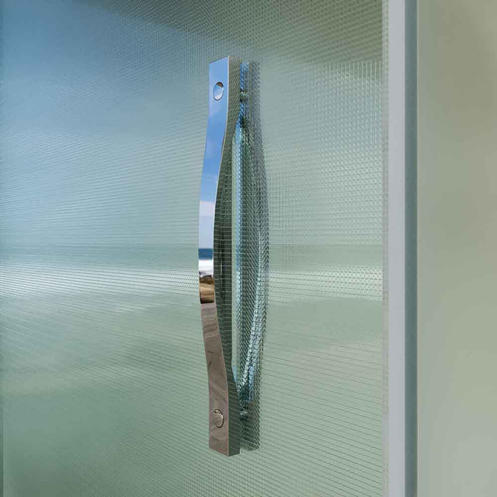 Mampara de ducha frontal TEMPO 1 fijo - 1 puerta corredera vidrio new carglass. Acabado CROMO BRILLO - Imagen 4