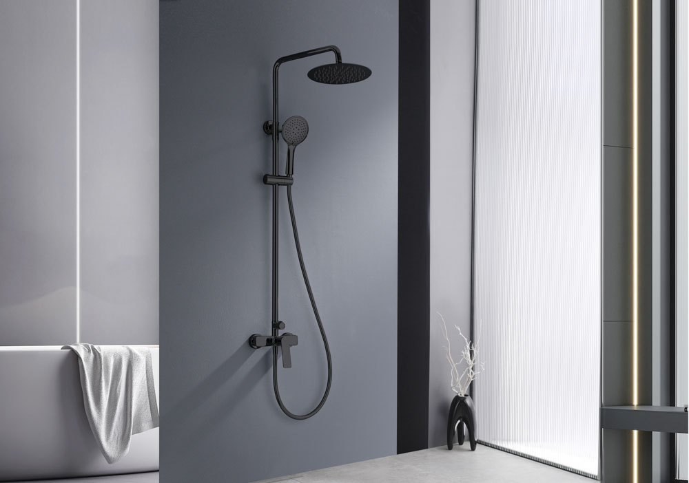 Conjunto de Ducha Monomando GLORY Negro Cristal - Imagen 2