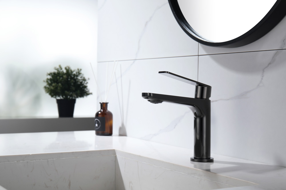 Grifo Monomando de Lavabo GLORY Negro Cristal - Imagen 3