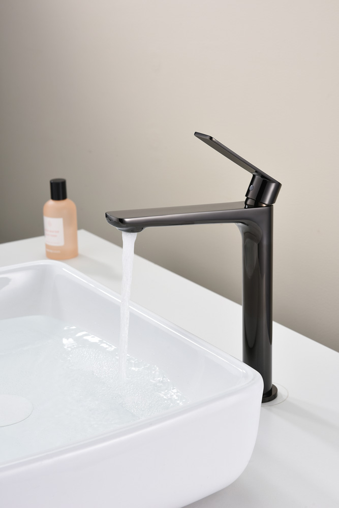 Grifo Monomando Alto de Lavabo GLORY Negro Cristal - Imagen 2